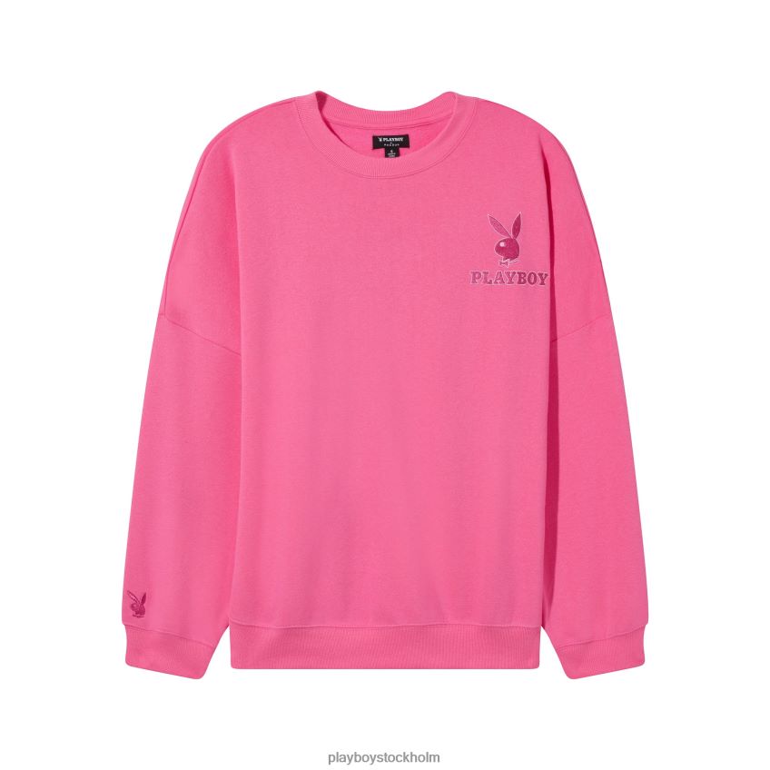 klassisk crewneck Playboy kvinnor 62L66F1118 lekkamrat rosa Kläder