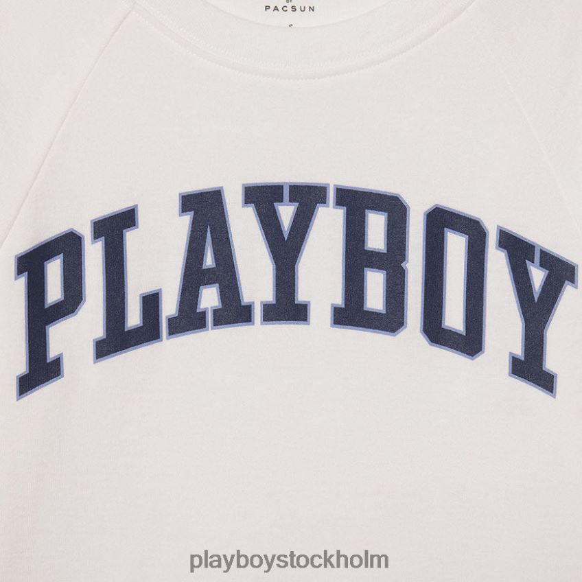 klassisk raglan baby t-shirt Playboy kvinnor 62L66F1009 ljus vit/marinakademin Kläder