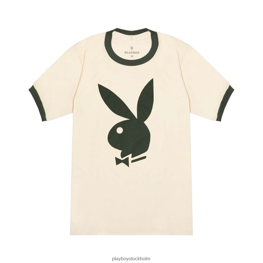 klassisk ringer t-shirt Playboy män 62L66F124 grädde Kläder