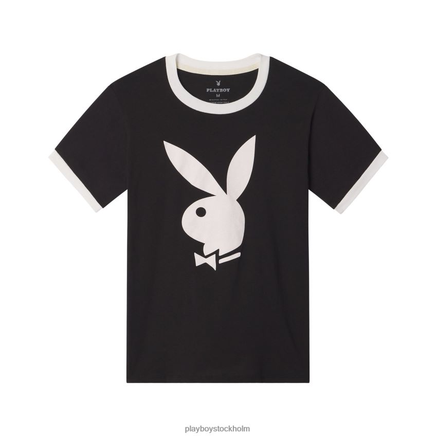 klassisk ringer t-shirt Playboy män 62L66F125 svart Kläder