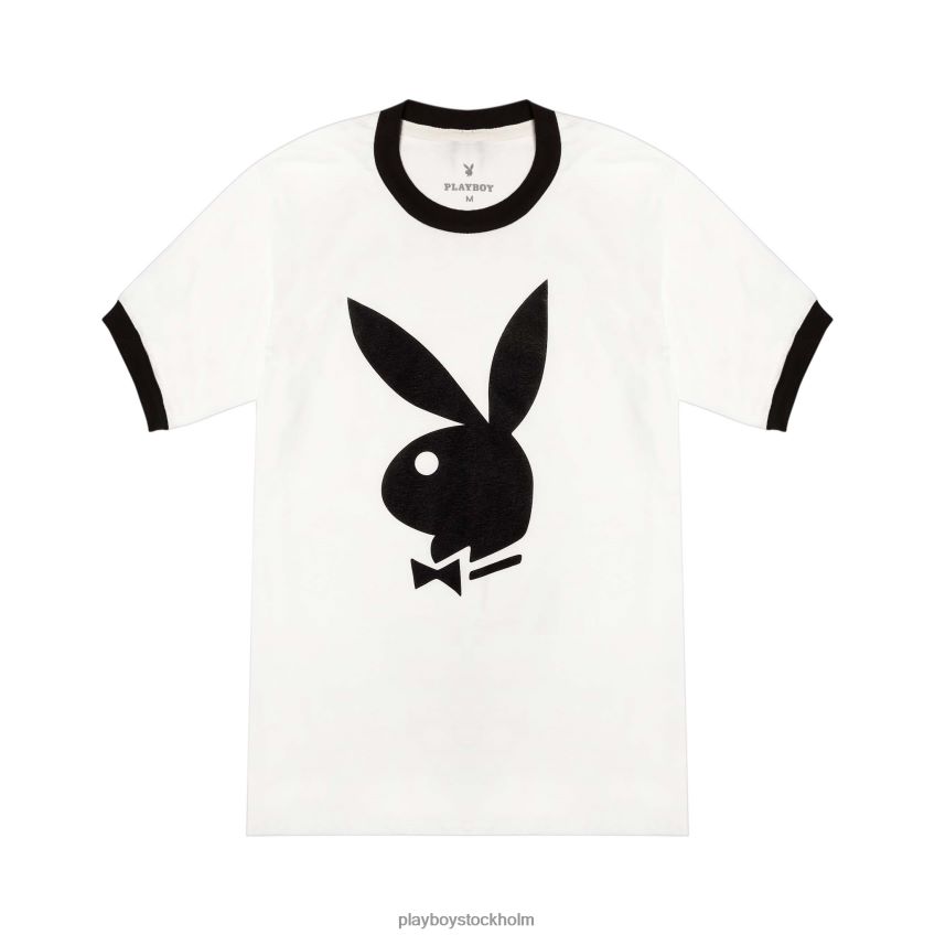 klassisk ringer t-shirt Playboy män 62L66F126 vit Kläder