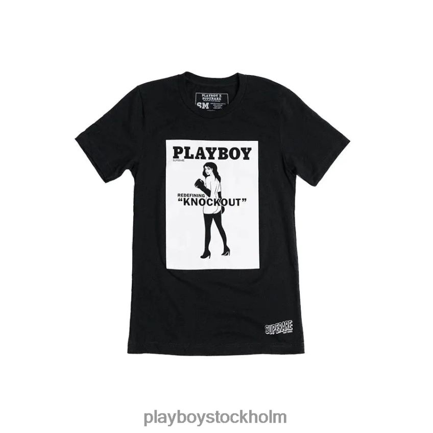 knockout t-shirt Playboy män 62L66F16 svart Kläder