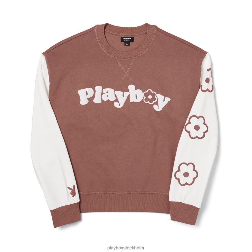 kontrast tröja med crewneck Playboy kvinnor 62L66F1141 ekollon Kläder