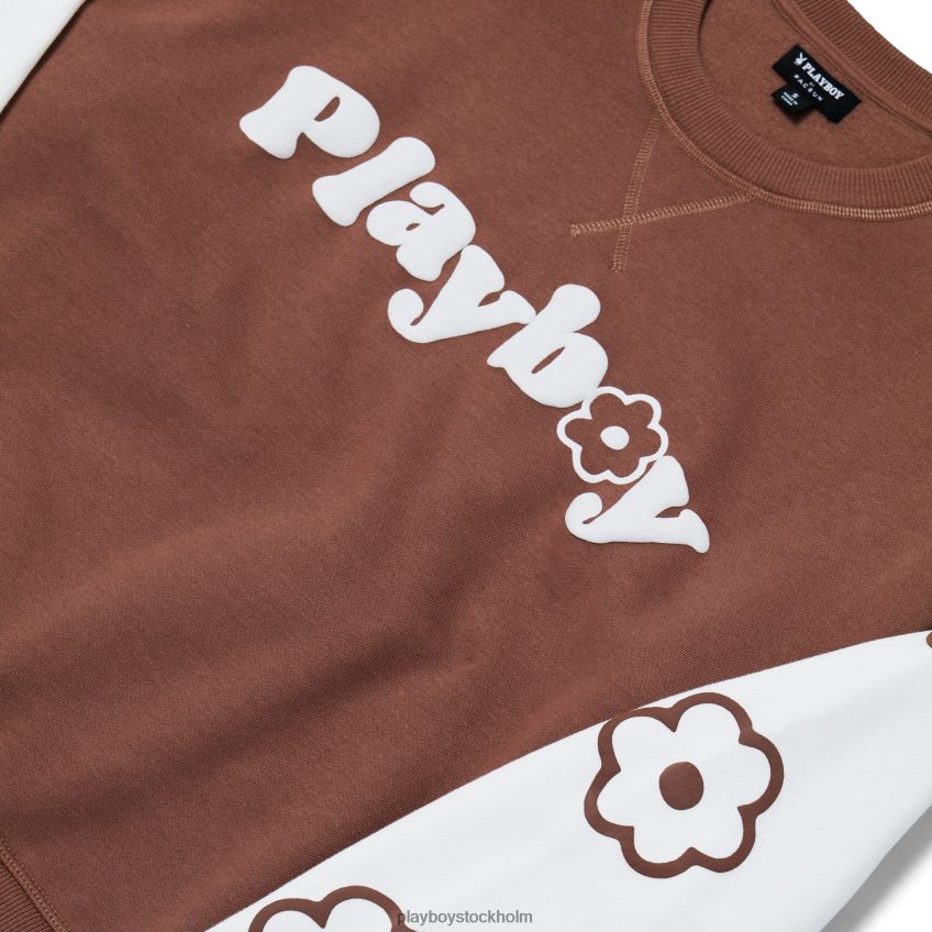 kontrast tröja med crewneck Playboy kvinnor 62L66F1141 ekollon Kläder