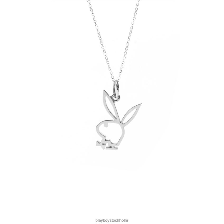 lekkamrathalsband med kaninhuvud Playboy kvinnor 62L66F1648 Sterling silver tillbehör