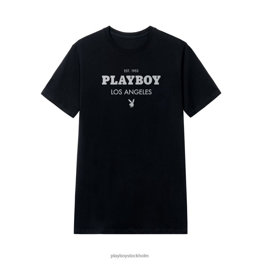 los angeles t-shirt Playboy män 62L66F48 svart Kläder