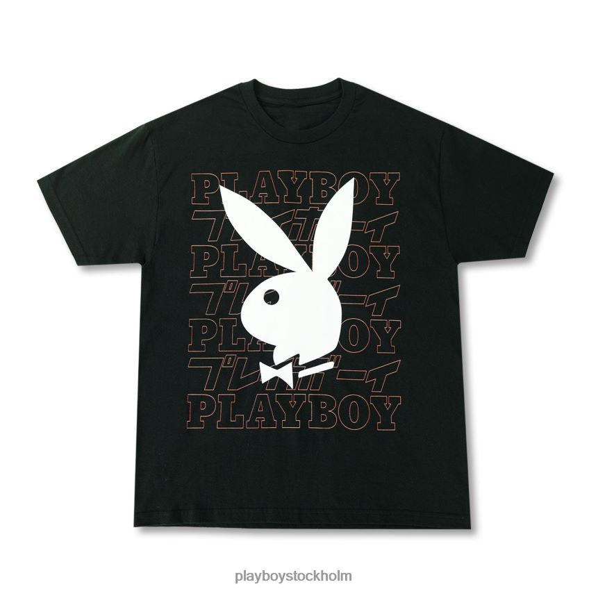 masthead kanji tee Playboy män 62L66F135 svart Kläder