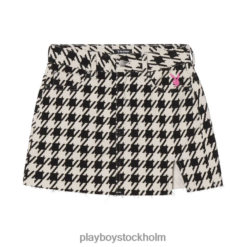 minikjol med hög midja Playboy kvinnor 62L66F1216 houndstooth Kläder