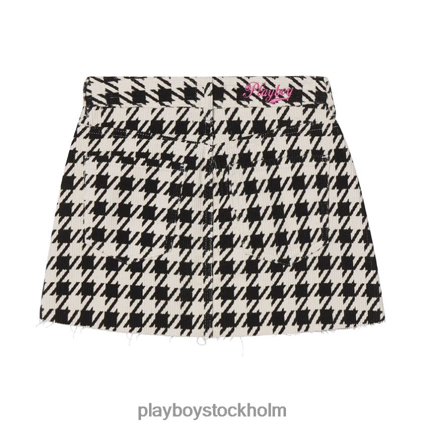 minikjol med hög midja Playboy kvinnor 62L66F1216 houndstooth Kläder