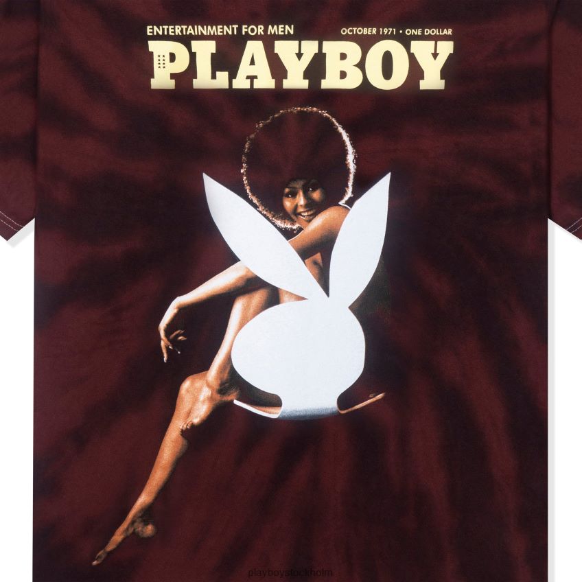 oktober 1971 Darine stern cover tie dye t-shirt Playboy män 62L66F90 original Kläder