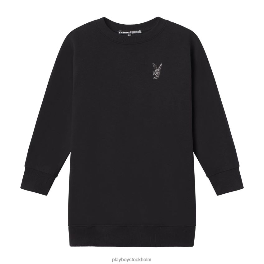 oktober 2020 carolina ballesteros överdimensionerad crewneck Playboy kvinnor 62L66F1107 svart Kläder