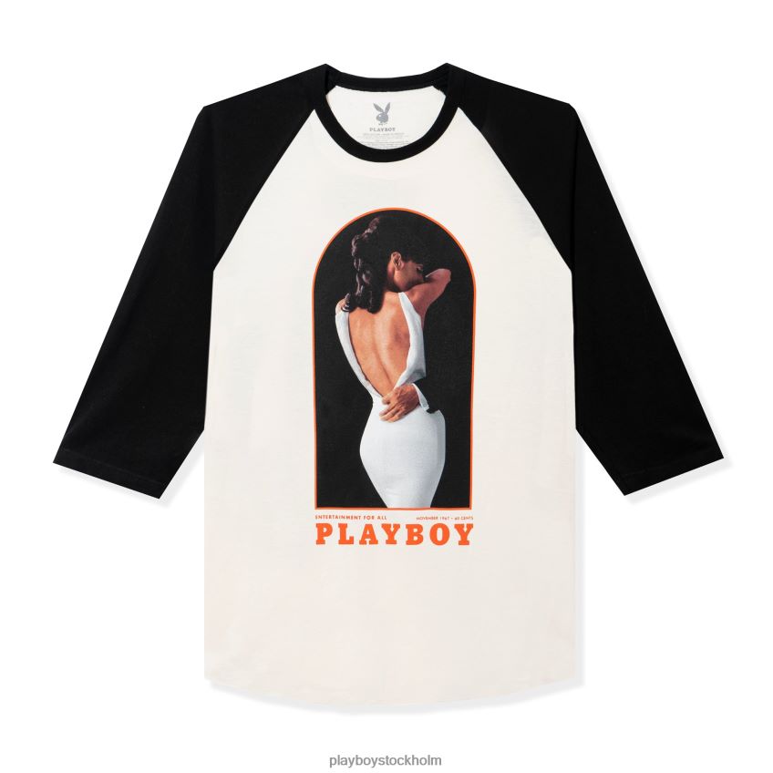 raglan baseball t-shirt från november 1967 Playboy män 62L66F181 original Kläder