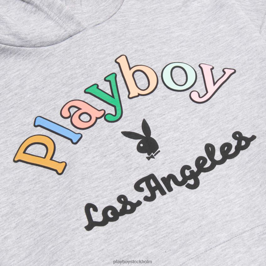 rainbow masthead hoodie Playboy kvinnor 62L66F1102 gråmelerad Kläder