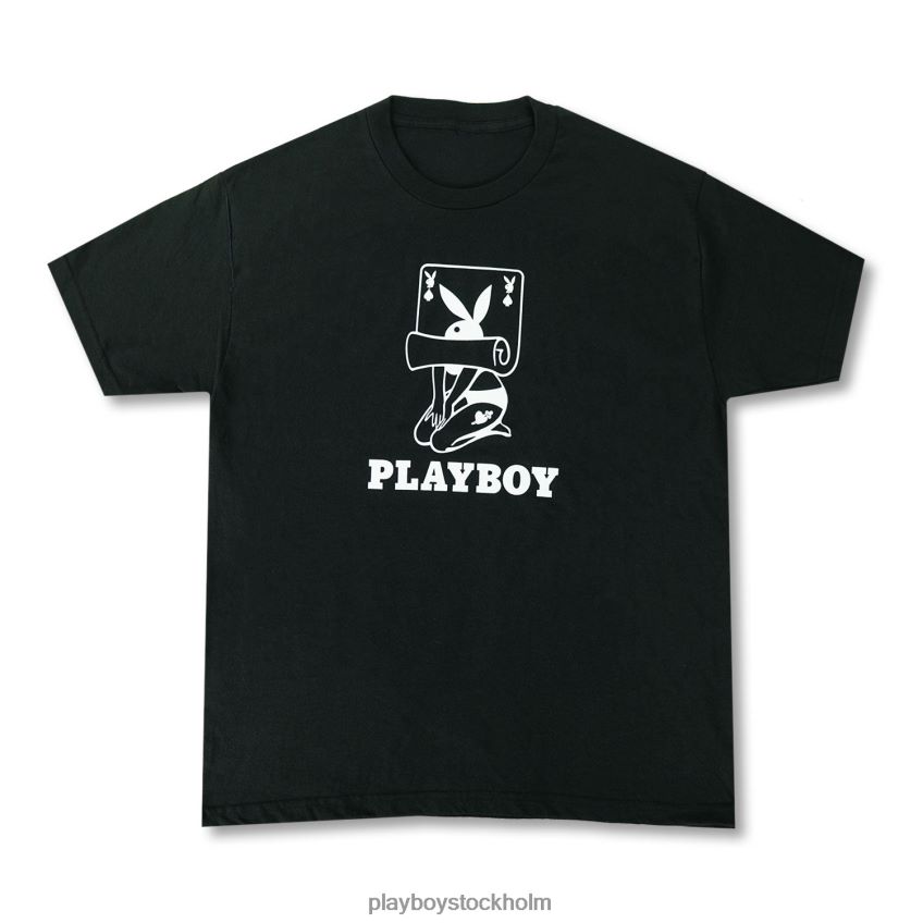 rullande kort t-shirt Playboy män 62L66F93 svart Kläder