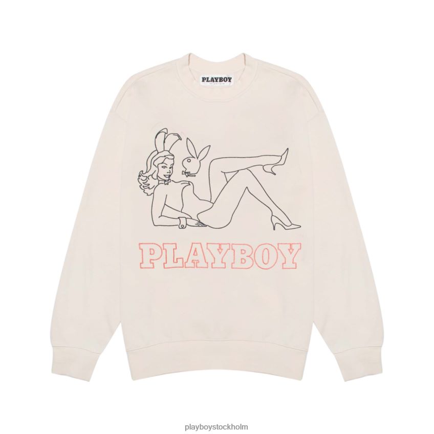 sena natten crewneck Playboy män 62L66F440 ren kashmir Kläder