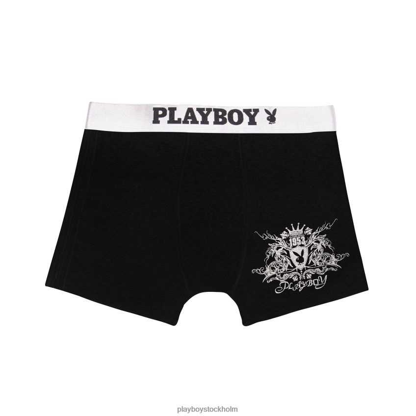 solid boxershorts med logotyp Playboy män 62L66F676 svart Kläder