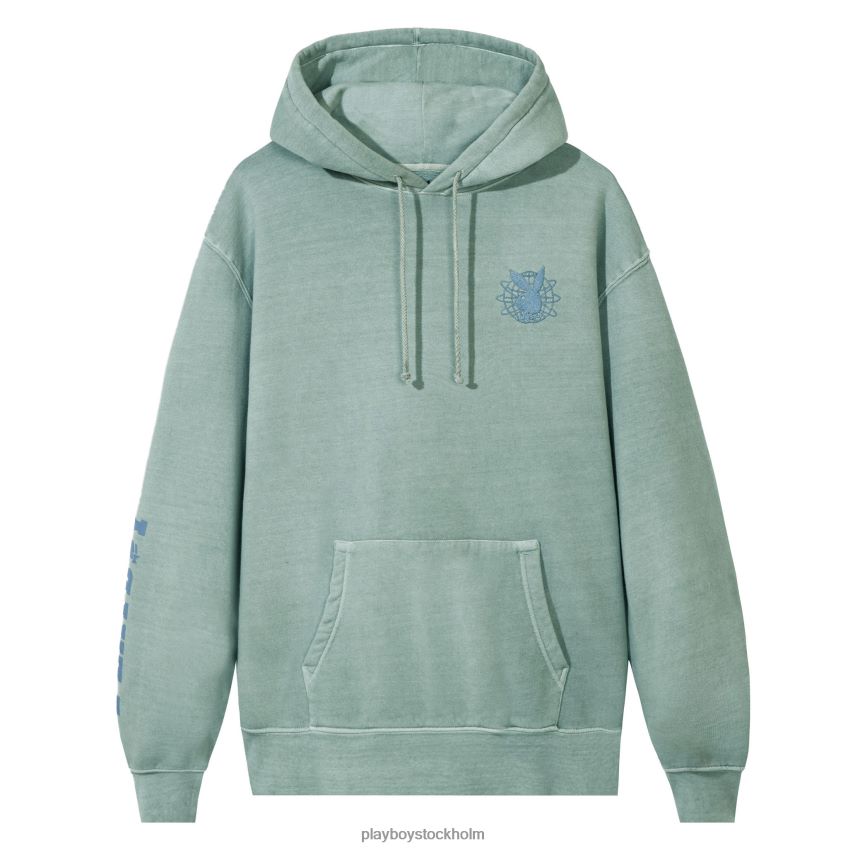 soltvättad plby hoodie tvättad Playboy män 62L66F454 blå Kläder