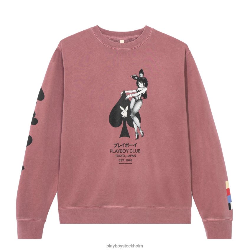 spader ess crewneck Playboy män 62L66F428 rödbrun Kläder