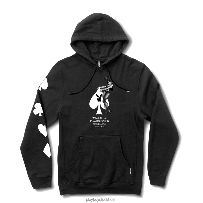 spader ess hoodie Playboy män 62L66F351 svart Kläder