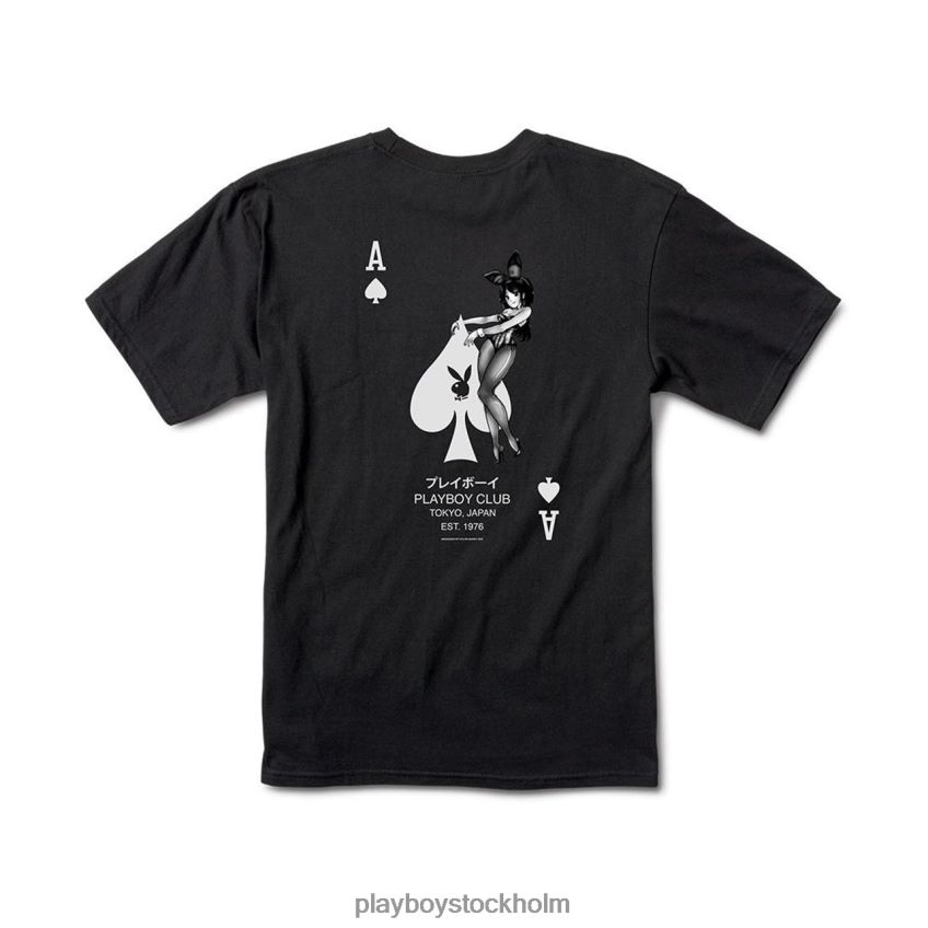 spader ess t-shirt Playboy män 62L66F1 svart Kläder