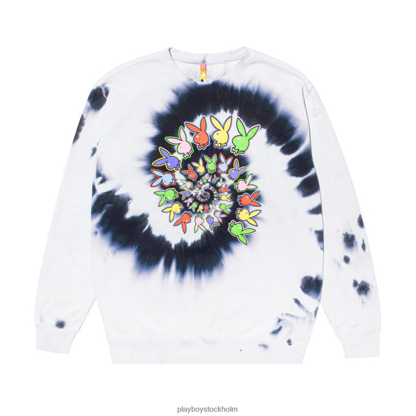 spiral tie-dye crewneck Playboy x Color Bars män 62L66F467 original Kläder