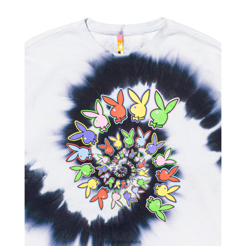 spiral tie-dye crewneck Playboy x Color Bars män 62L66F467 original Kläder