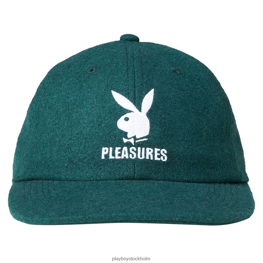 strapback mössa i ull Playboy x Pleasures män 62L66F742 skog tillbehör