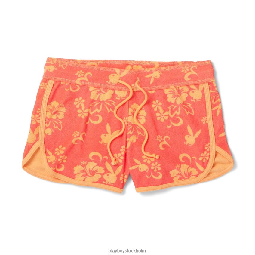 svettshorts i hibiskusfrotté Playboy kvinnor 62L66F1249 original Kläder