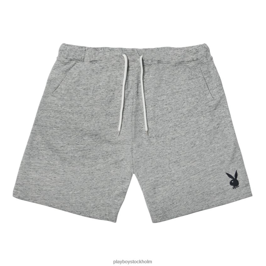 sweatshorts med kaninhuvud Playboy män 62L66F579 gråmelerad Kläder