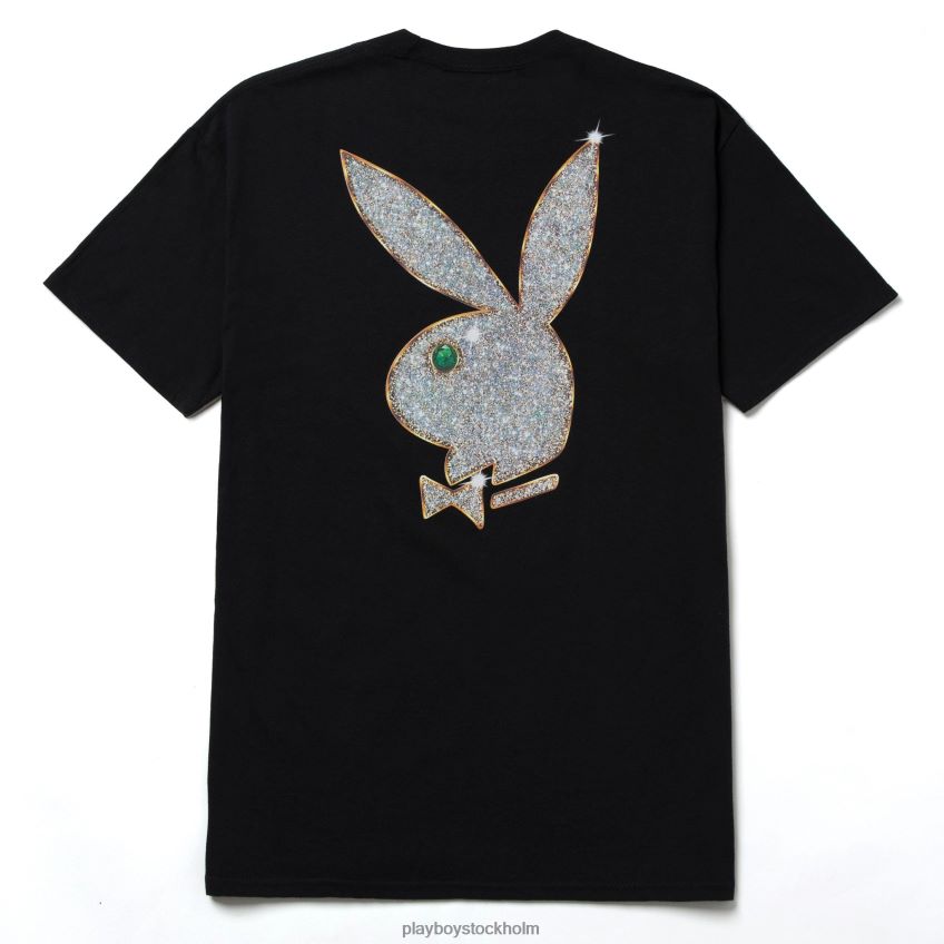 t-shirt med kaninhuvud Playboy x HUF män 62L66F320 svart Kläder