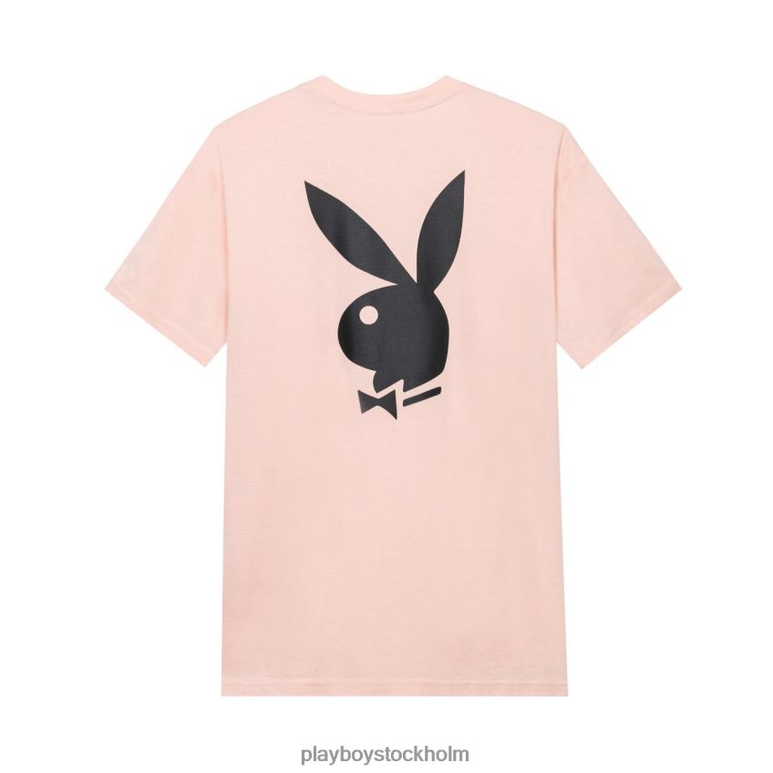 t-shirt med logotyp med kaninhuvud Playboy män 62L66F53 rosa Kläder