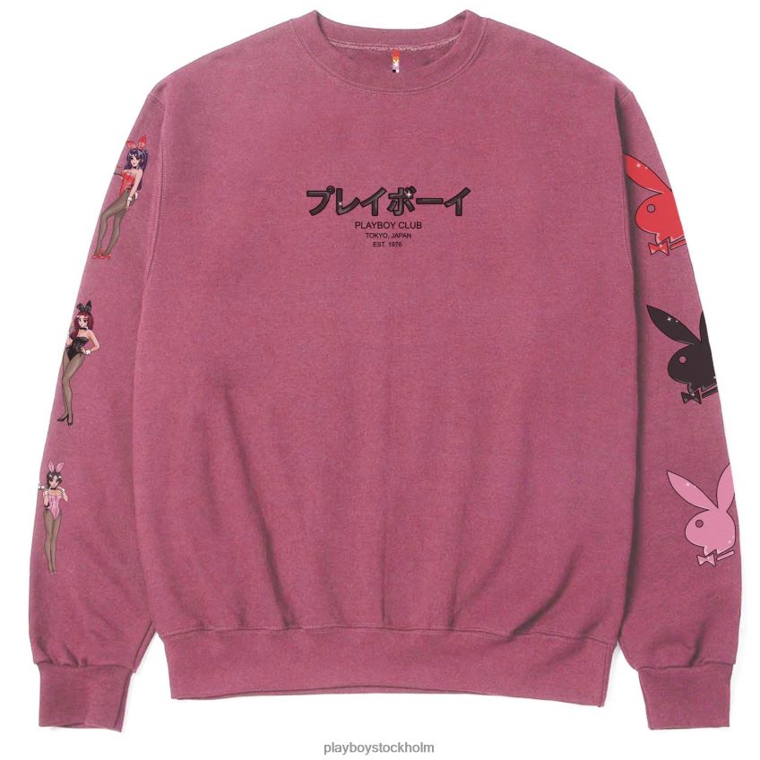 tokyo club bunny crewneck Playboy män 62L66F344 pigment rödbrun Kläder