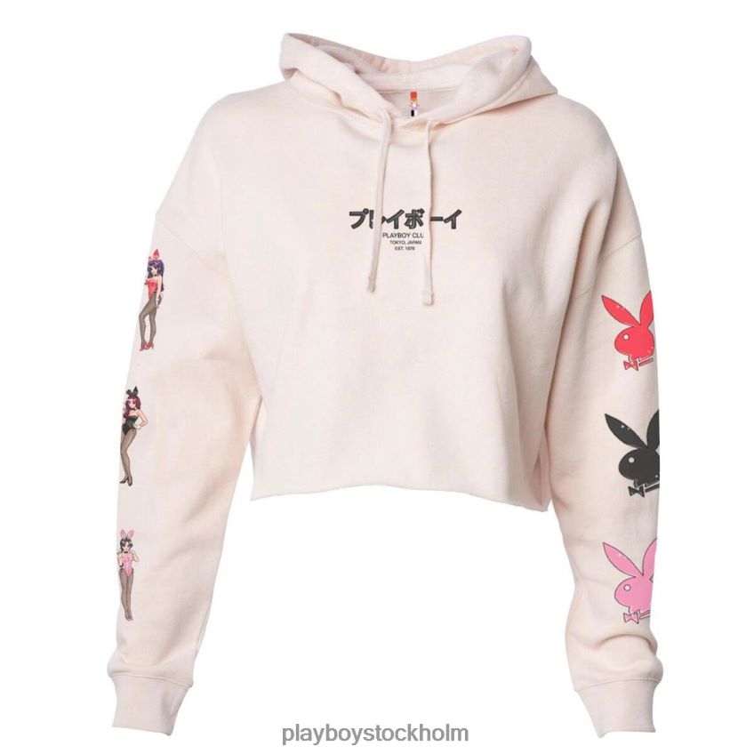 tokyo club bunny cropped hoodie rouge Playboy kvinnor 62L66F1066 original Kläder