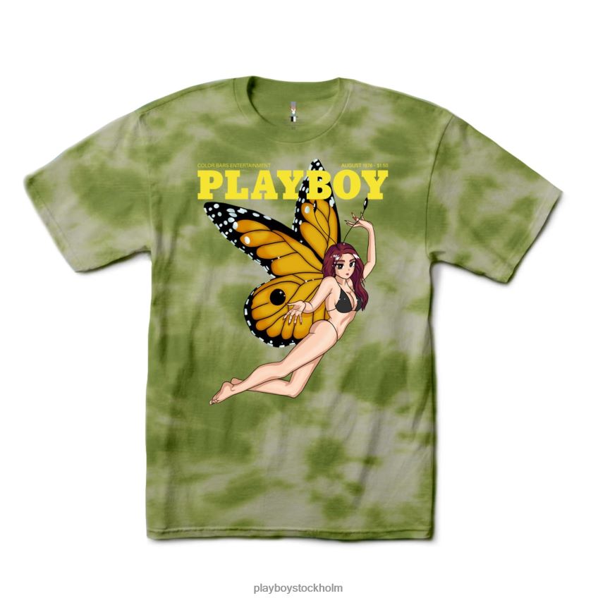 tokyo club butterfly t-shirt tie-dye Playboy män 62L66F148 grön Kläder