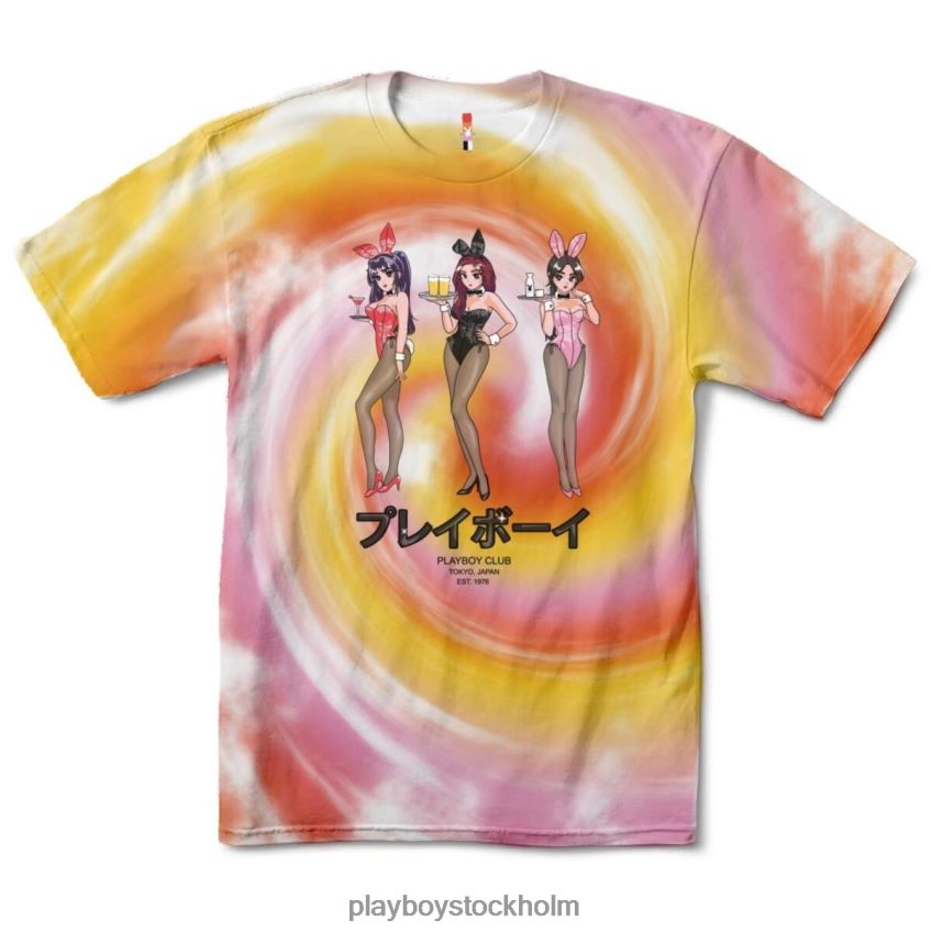 tokyo club happy hour tie-dye t-shirt Playboy män 62L66F108 original Kläder