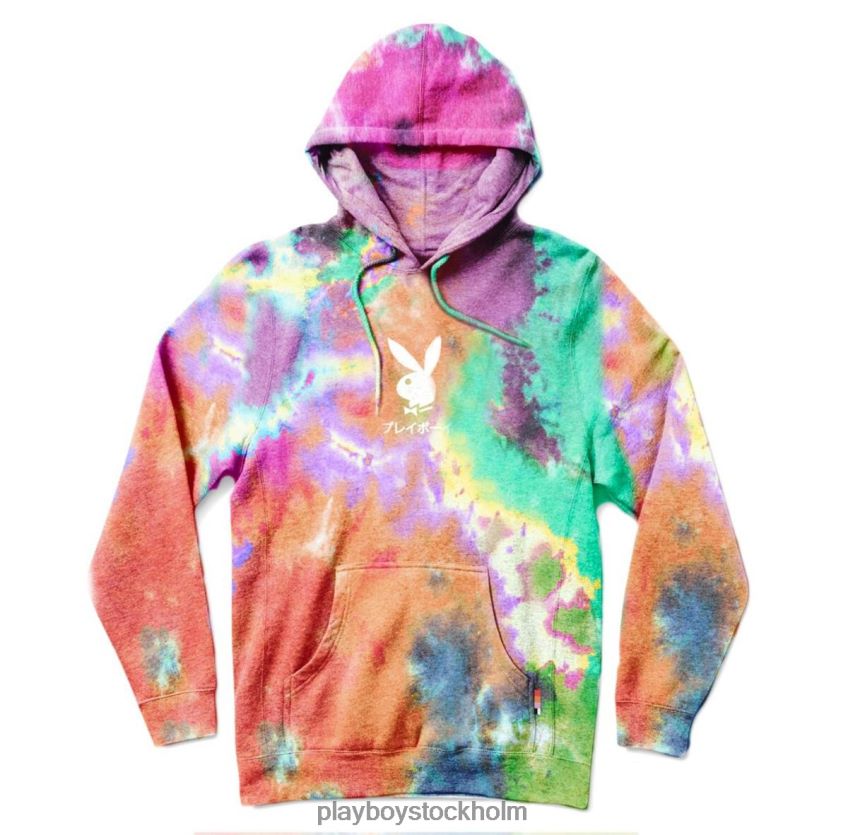 tokyo club hoodie tie-dye Playboy män 62L66F357 luftspiral Kläder