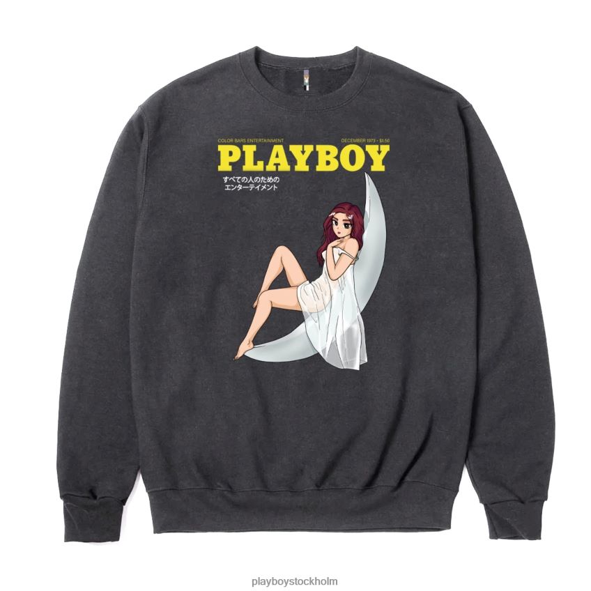 tokyo club månbelyst crewneck Playboy män 62L66F365 svart Kläder