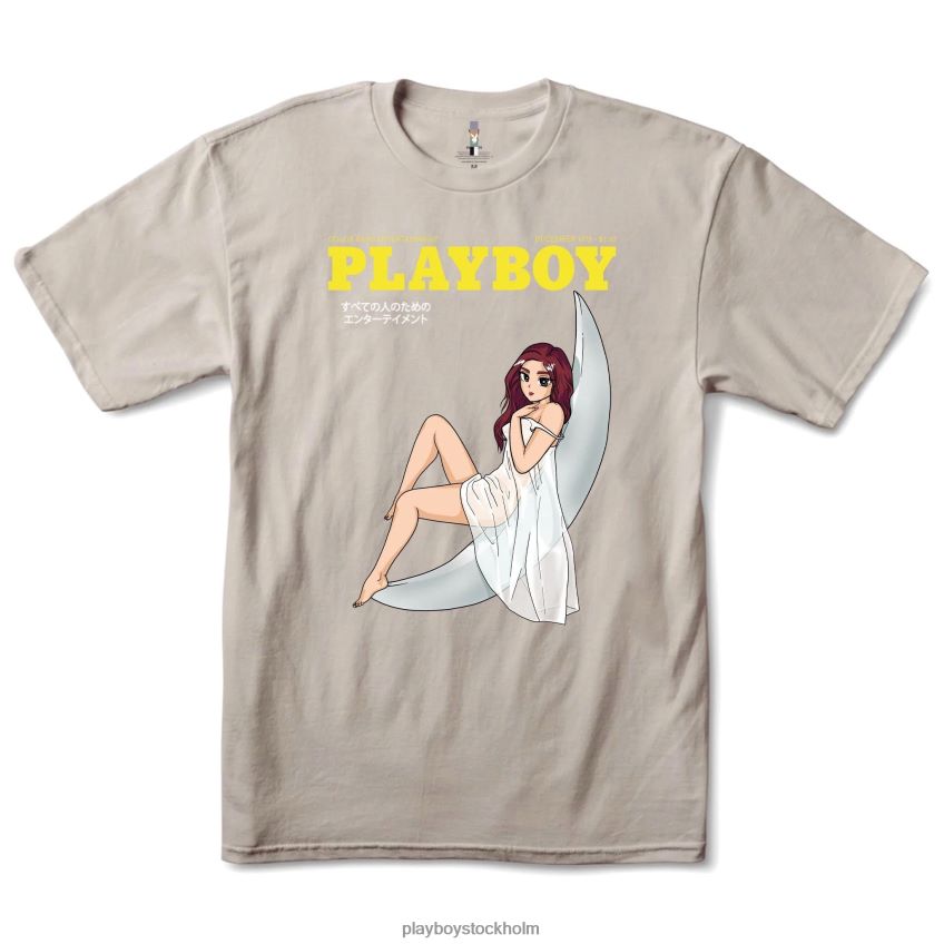 tokyo club månbelyst t-shirt Playboy män 62L66F98 sand Kläder