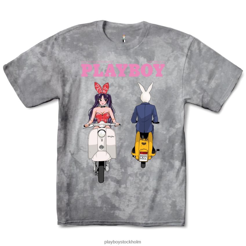 tokyo club scoot t-shirt tie-dye Playboy män 62L66F104 original Kläder