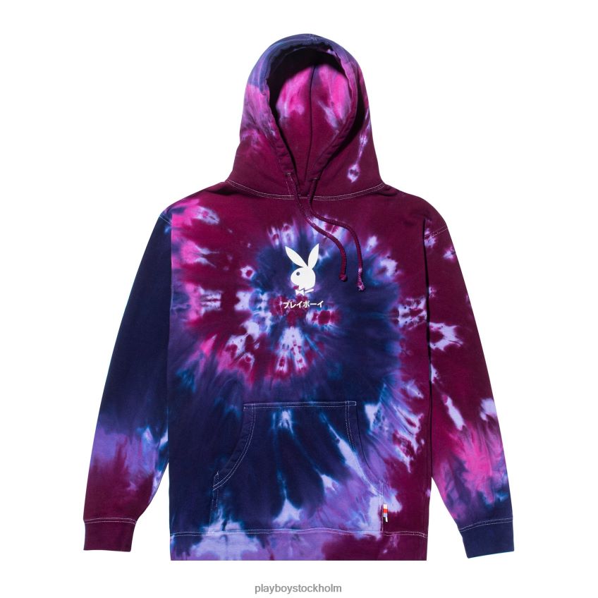 tokyo club tie-dye hoodie Playboy män 62L66F358 lila passion Kläder