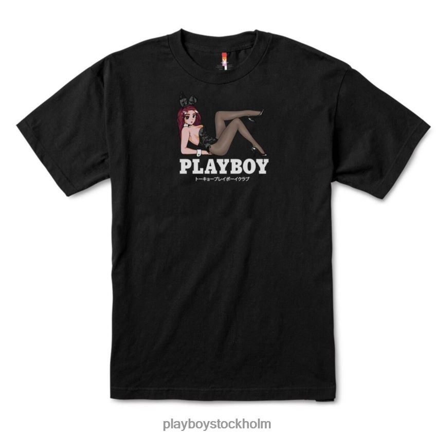 tokyo club öppen sent t-shirt Playboy män 62L66F116 svart Kläder