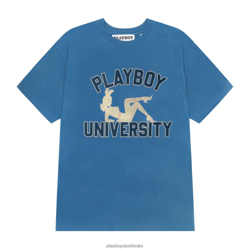 universitet t-shirt Playboy män 62L66F287 ljusblå Kläder