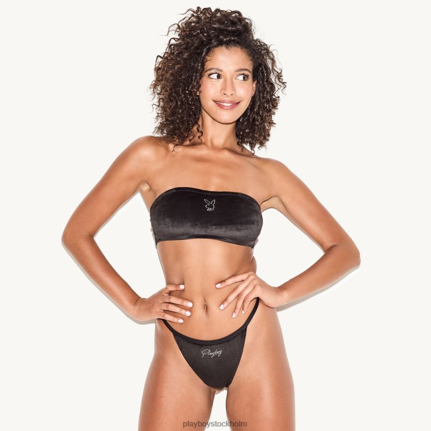 velour bandeau Playboy kvinnor 62L66F1521 svart Kläder