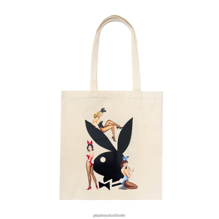 vintage bunnies canvas tote Playboy män 62L66F865 original tillbehör