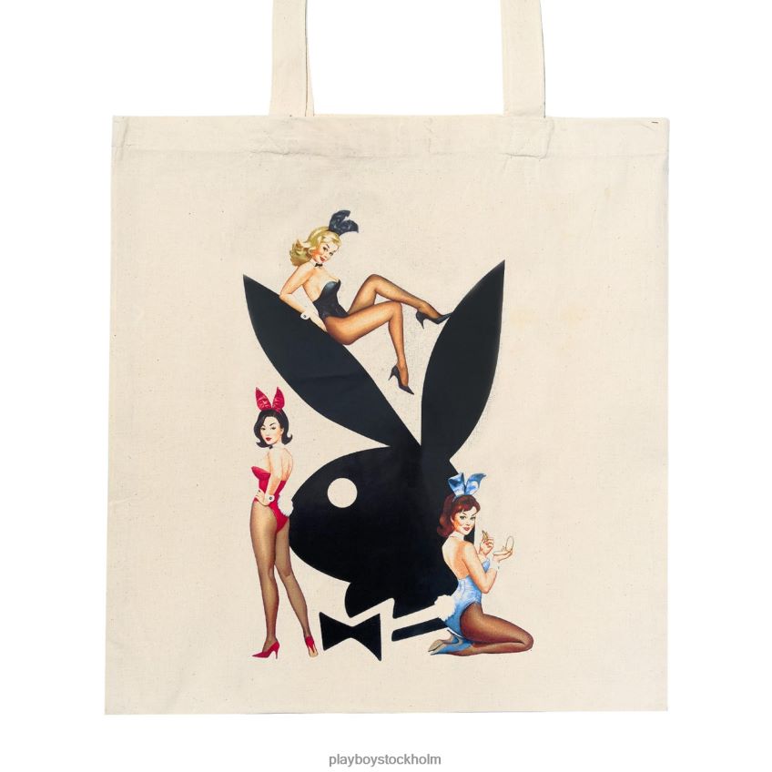 vintage bunnies canvas tote Playboy män 62L66F865 original tillbehör