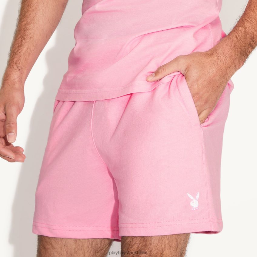 årets lekkamrat sweatshorts Playboy män 62L66F585 rosa/vit Kläder